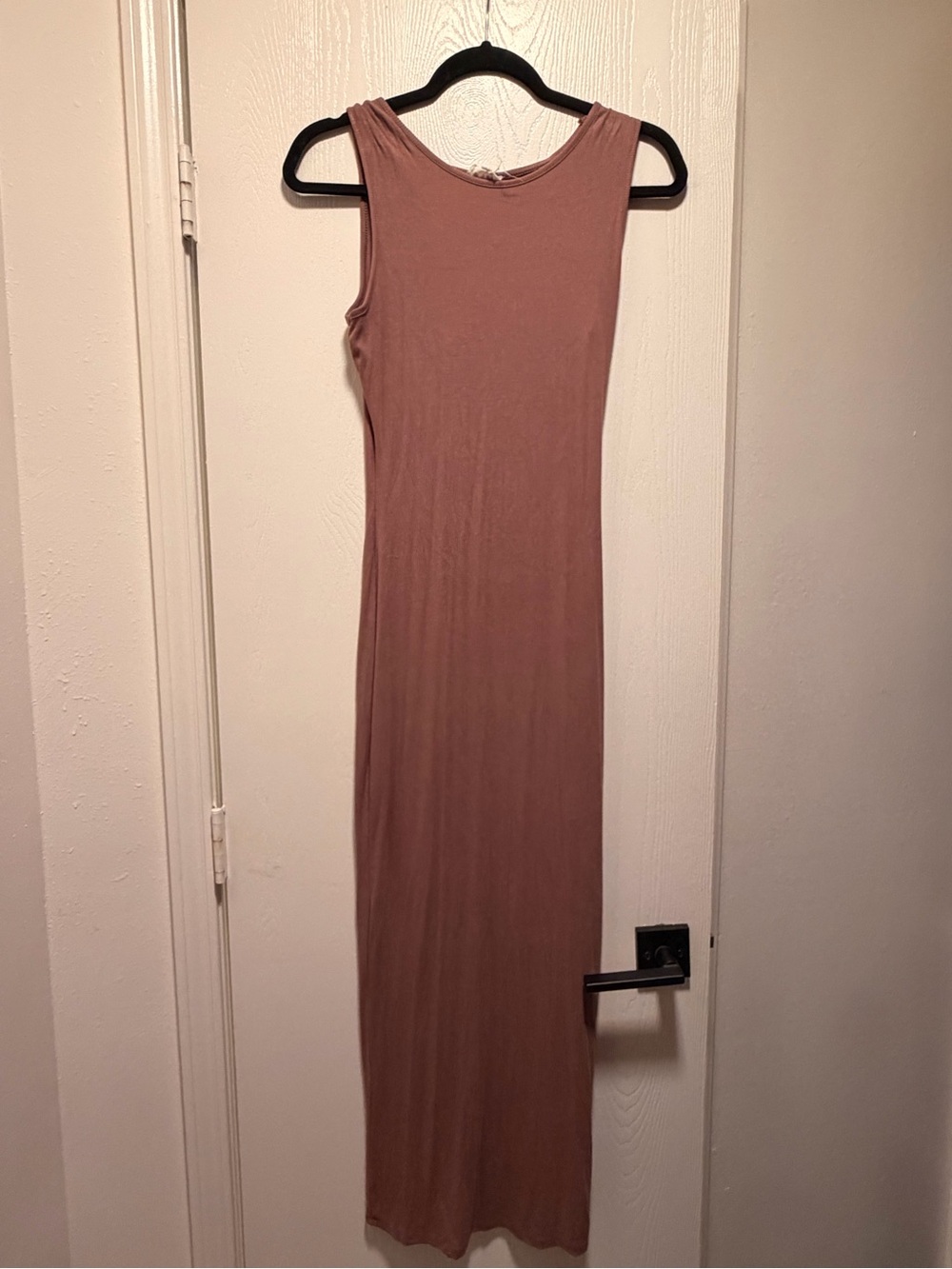 Sleeveless Mauve Bodycon Maxi Dress